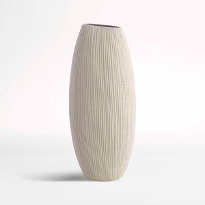 Alura Cream Tall Vase - Crate and Barrel